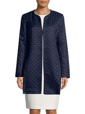 Karl Lagerfeld Paris Jacquard Open-front Jacket