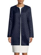 Karl Lagerfeld Paris Jacquard Open-front Jacket