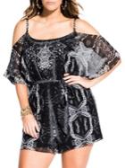 City Chic Plus Bella Vacanza Ankara Playsuit