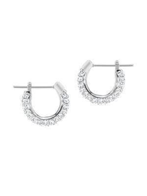 Swarovski Stone Small Rhodium-plated Earrings