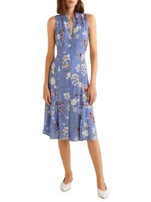 Mango Flowy Button-front Dress