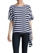 Michael Michael Kors ?striped Tie-accented Top