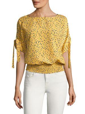 Michael Michael Kors Printed Self-tie Top