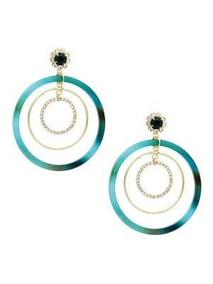 Design Lab Crystal Orbital Drop Earrings