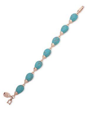 Ivanka Trump Rose-goldtone And Turquoise Bracelet