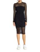 Kendall + Kylie Lattice Laced Jersey Dress