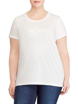Lauren Ralph Lauren Plus Logo Monogram Tee