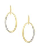 Effy Crystal & 14k Yellow Gold Hoop Earrings