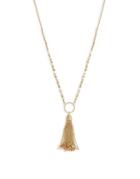 Jessica Simpson Crystal Tassel Pendant Necklace