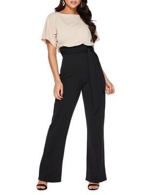 Quiz Two-tone Wide Leg Jumpsuit