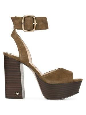 Sam Edelman Trailblazer Rain Suede Ankle-strap Platform Sandals