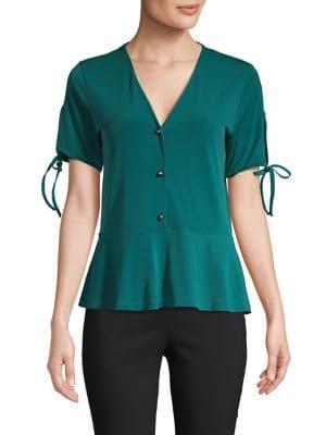 Michael Michael Kors V-neck Peplum Top