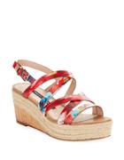 French Connection Liya Leather Wedge Sandals