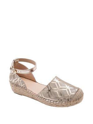 Andre Assous Ingrid Laser-cut Leather Espadrilles