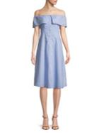 Bb Dakota Off-the-shoulder Button Dress