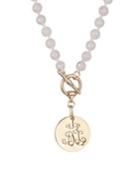 Ralph Lauren Goldtone And Rose Quartz Pendant Necklace