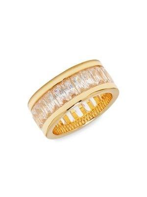 Vince Camuto Goldtone And Cubic Zirconia Baguette Channel Set Ring