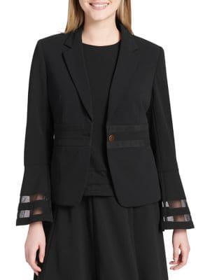 Calvin Klein Bell-sleeve One-button Jacket