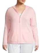 Lord & Taylor Plus Zip-front Cashmere Sweater