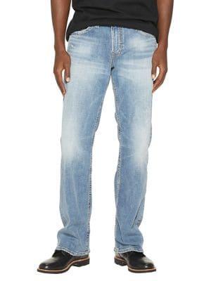 Silver Jeans Zac Faded Straight-leg Jeans