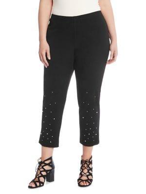 Karen Kane Plus Embellished Skinny Piper Pants