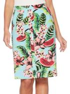 Rafaella Floral And Fruit-print Skirt