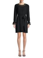 Michael Michael Kors Scalloped-stud Tied Mini Dress