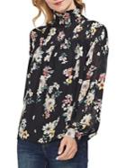 Vince Camuto Estate Jewels Smocked Floral Blouse