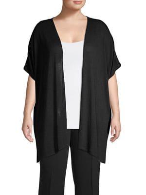 Context Plus Classic Open-front Cardigan