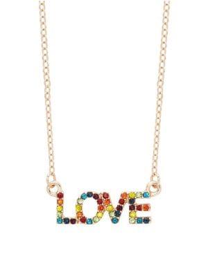 Design Lab Love Rainbow Pendant Necklace
