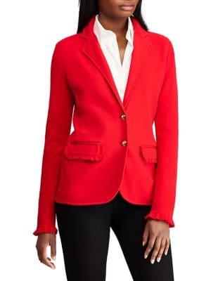 Lauren Ralph Lauren Petite Petite Ruffled-trim Blazer