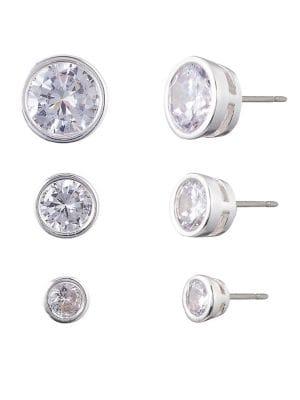 Ralph Lauren Set Of Three Crystal Studs