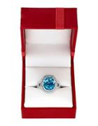 Lord & Taylor Blue Topaz And Sterling Silver Ring