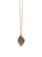 Le Vian Chocolatier Vanilla Diamonds, Chocolate Diamonds & 14k Strawberry Gold Pendant Necklace