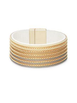 Design Lab Lord & Taylor Textured Chain Bangle Bracelet