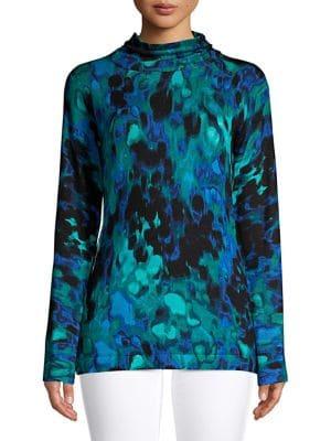 Context Tie-dye Ribbed Turtleneck