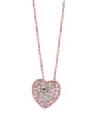 Morris & David 14k Rose Gold & Diamond Heart Pendant Necklace