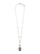 Vince Camuto Silvertone And Glass Stone Butterfly Charm Pendant Necklace