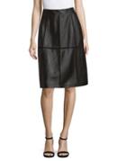 French Connection Gizo Leather A-line Skirt