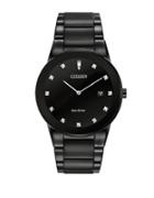 Citizen Mens Axiom Eco-drive Black-plated Stainless Steel Bracelet Watch