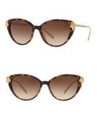Versace 55mm Havana Cat Eye Sunglasses