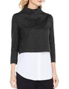 Vince Camuto Layered Ponte Top