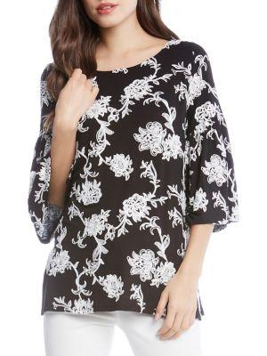 Karen Kane Embroidered Knit Top