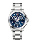 Longines Conquest Stainless Steel Bracelet Chronograph Watch
