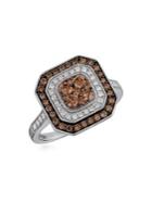 Le Vian Chocolatier 14k Vanilla Gold, Chocolate Diamond & Vanilla Diamond Solitaire Ring