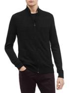 Calvin Klein Ottoman Grid Zip Sweater