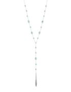 Judith Jack Turquoise And Marcasite Sterling Silver Lariat Necklace