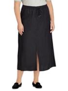 Lauren Ralph Lauren Plus Twill Drawstring A-line Skirt