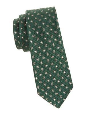 Black Brown Silk Printed Tie