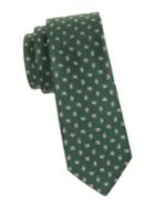 Black Brown Silk Printed Tie